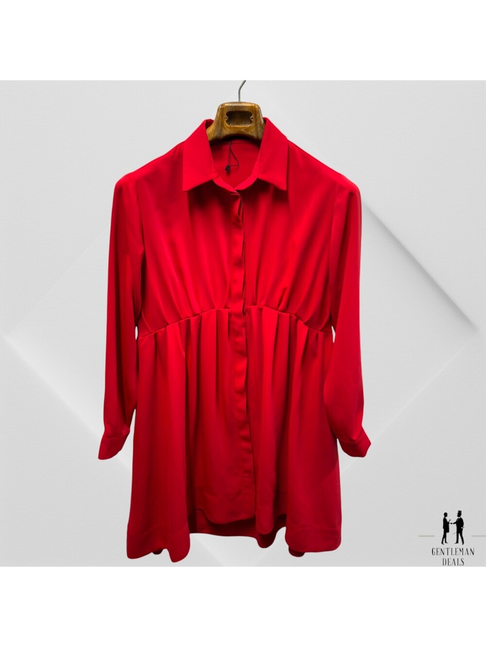 Ruti Womens Red Walking on Air Poplin Shirt Dress Size M 1 Deep Coral, NWOT